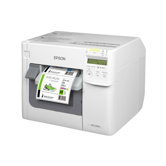 epson spalvotas stalinis etikeciu spausdintuvas